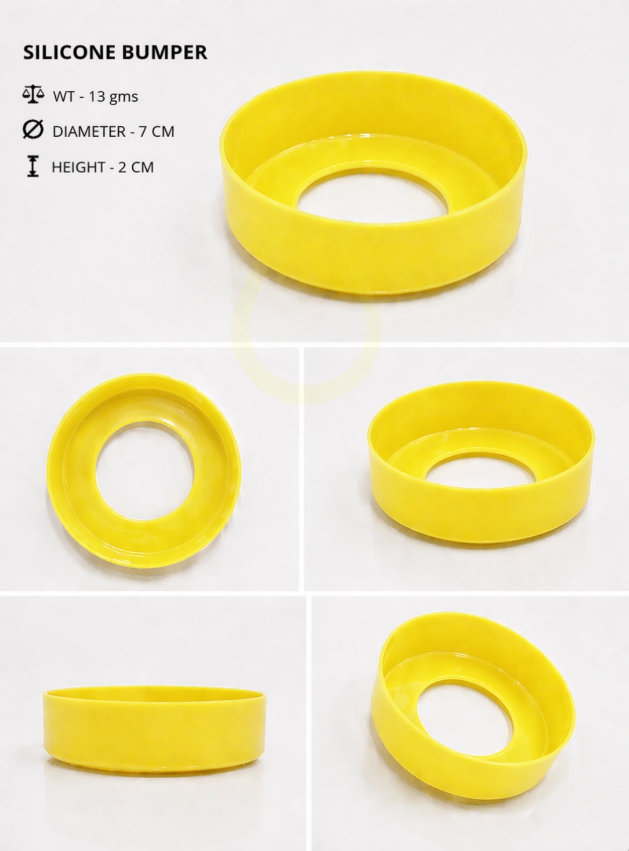 Silicone Bottle Bumper | Protective Bottom Sleeve | Fits Water Bottles 7cm–8cm Diameter