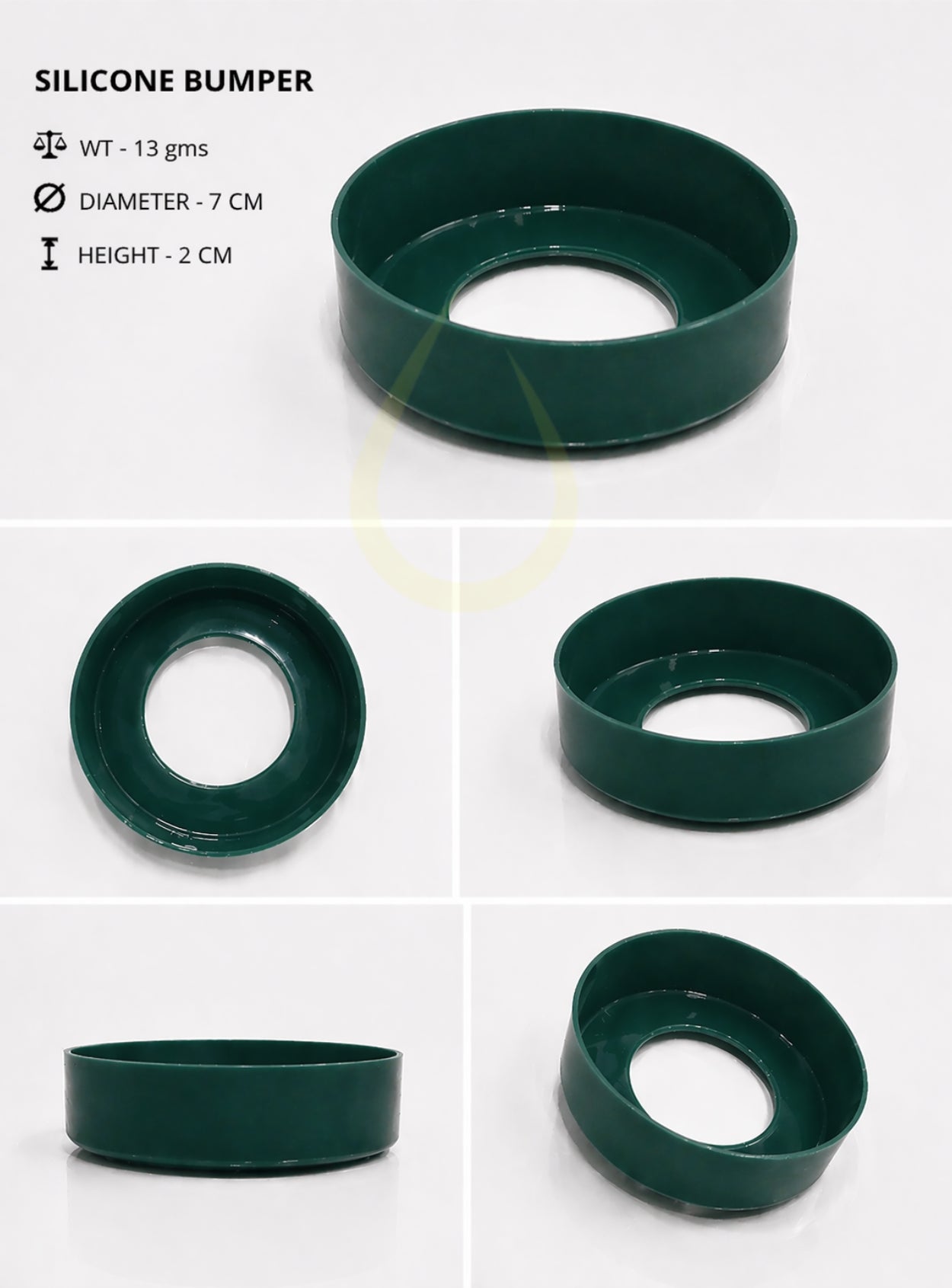 Silicone Bottle Bumper | Protective Bottom Sleeve | Fits Water Bottles 7cm–8cm Diameter
