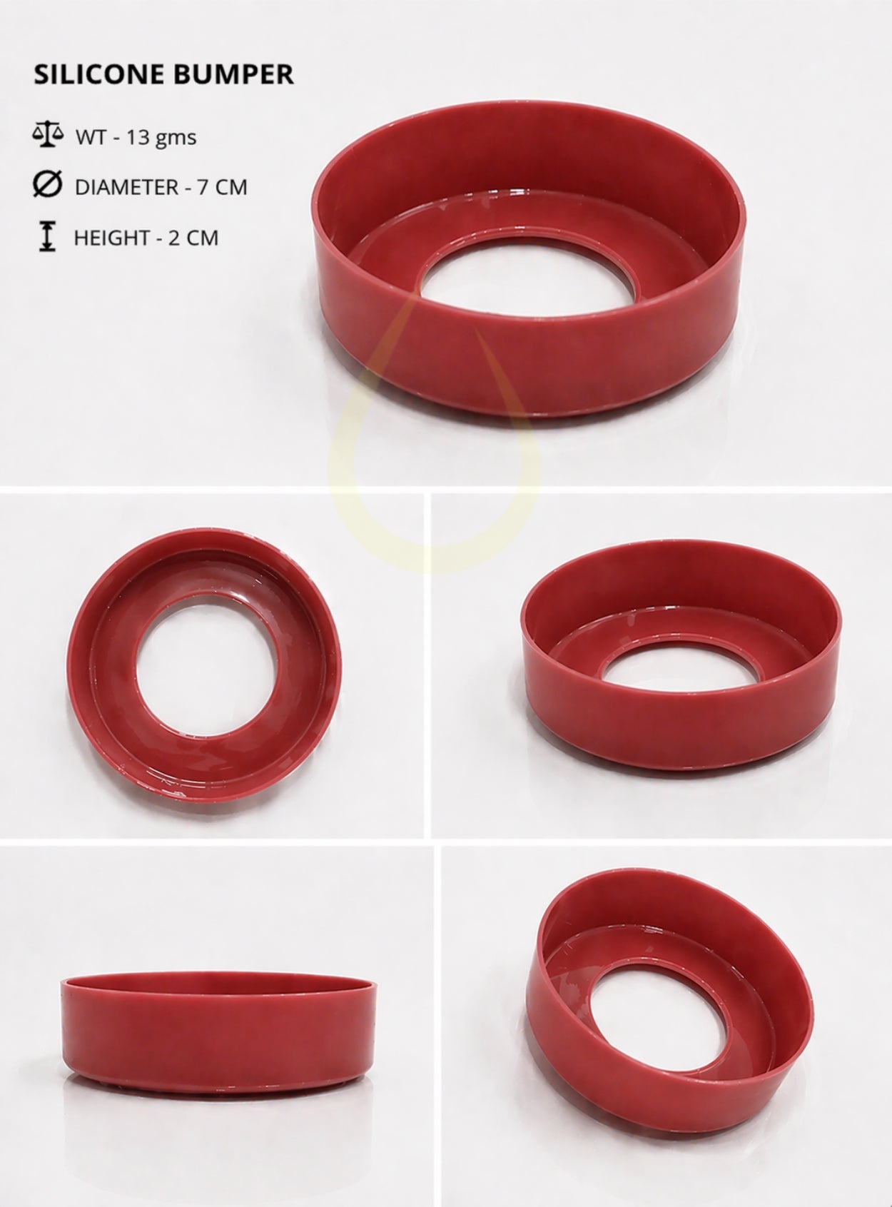 Silicone Bottle Bumper | Protective Bottom Sleeve | Fits Water Bottles 7cm–8cm Diameter