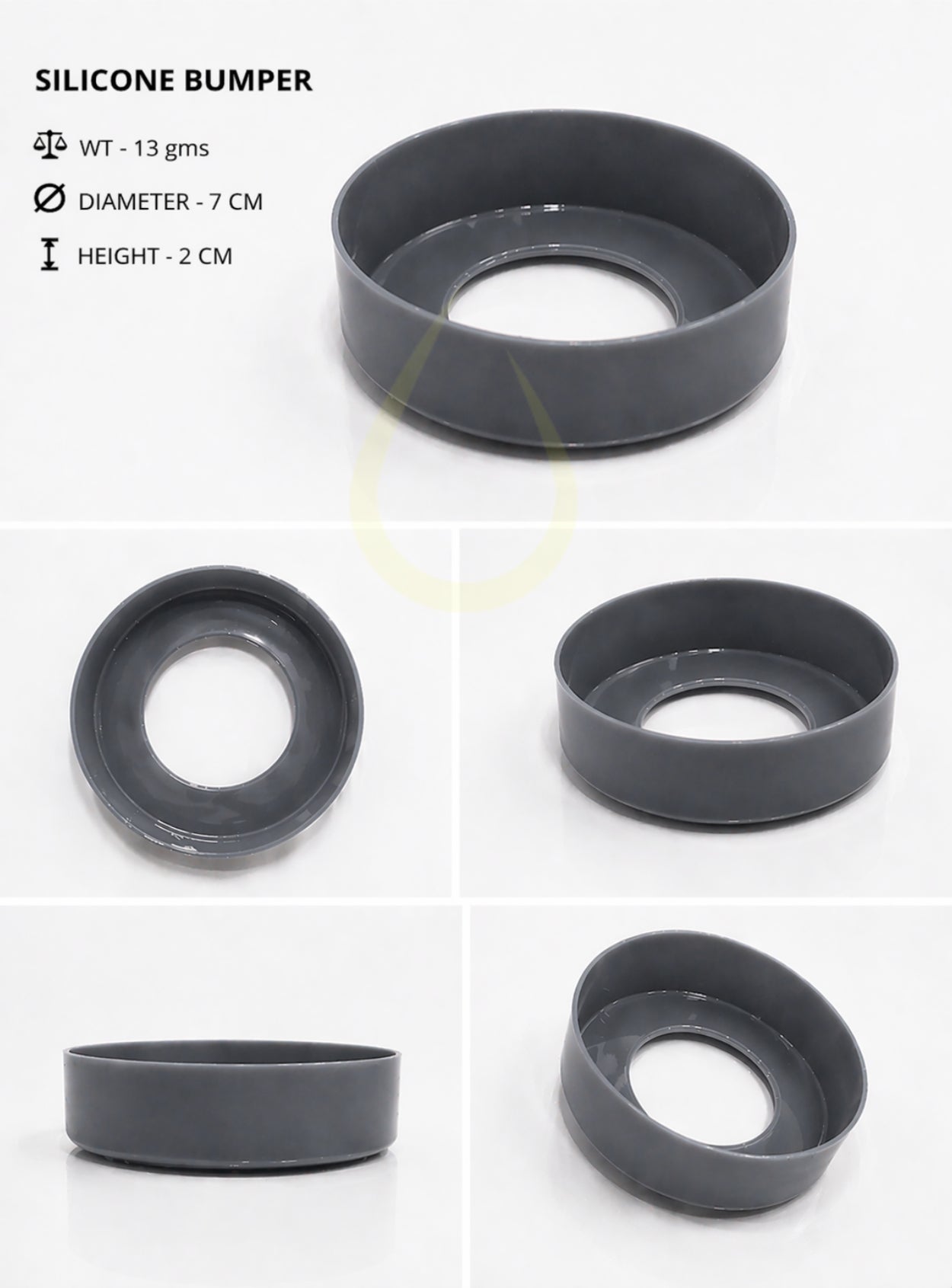 Silicone Bottle Bumper | Protective Bottom Sleeve | Fits Water Bottles 7cm–8cm Diameter