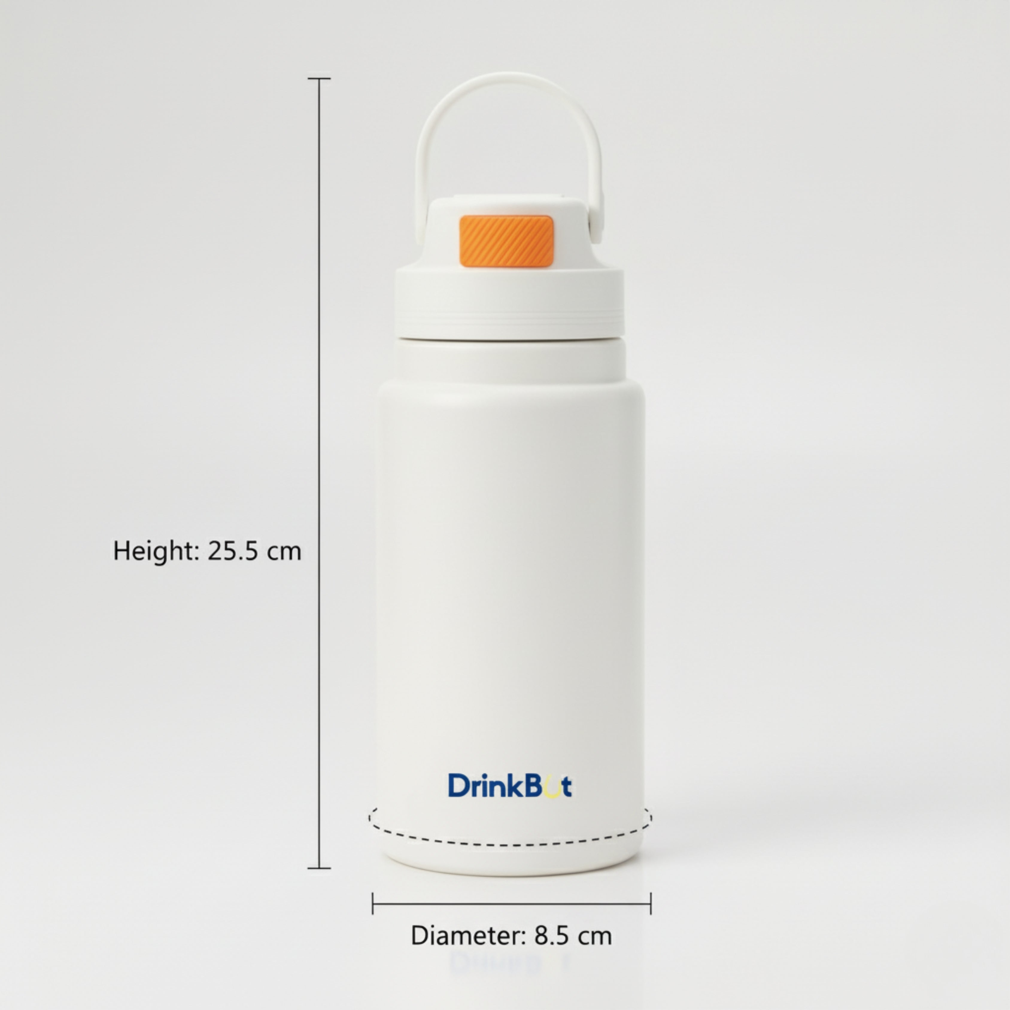 Drinkbot Luna | The Ultimate Recycled Stainless Steel Eco-Friendly & Reusable Water Bottle Ideal for School, Outdoor, Gym, Home, and Office Use - Leak Proof and BPA-Free, PVC Free - 800ml