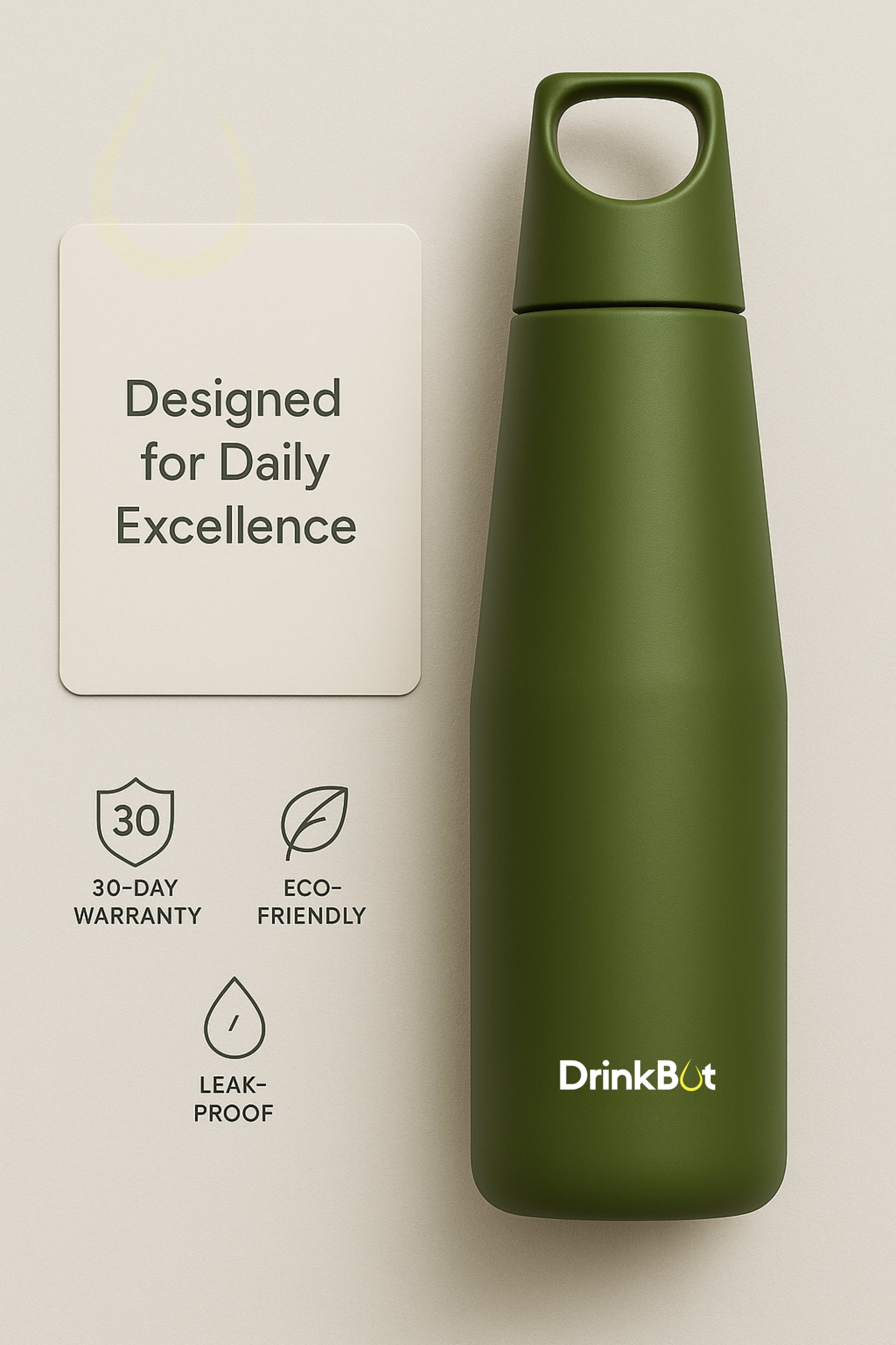 Drinkbot™ Myst Flask – 1080ml | 580ml | 316 Grade Stainless Insulated Steel | Hot & Cold, Leakproof, Lightweight & Tough