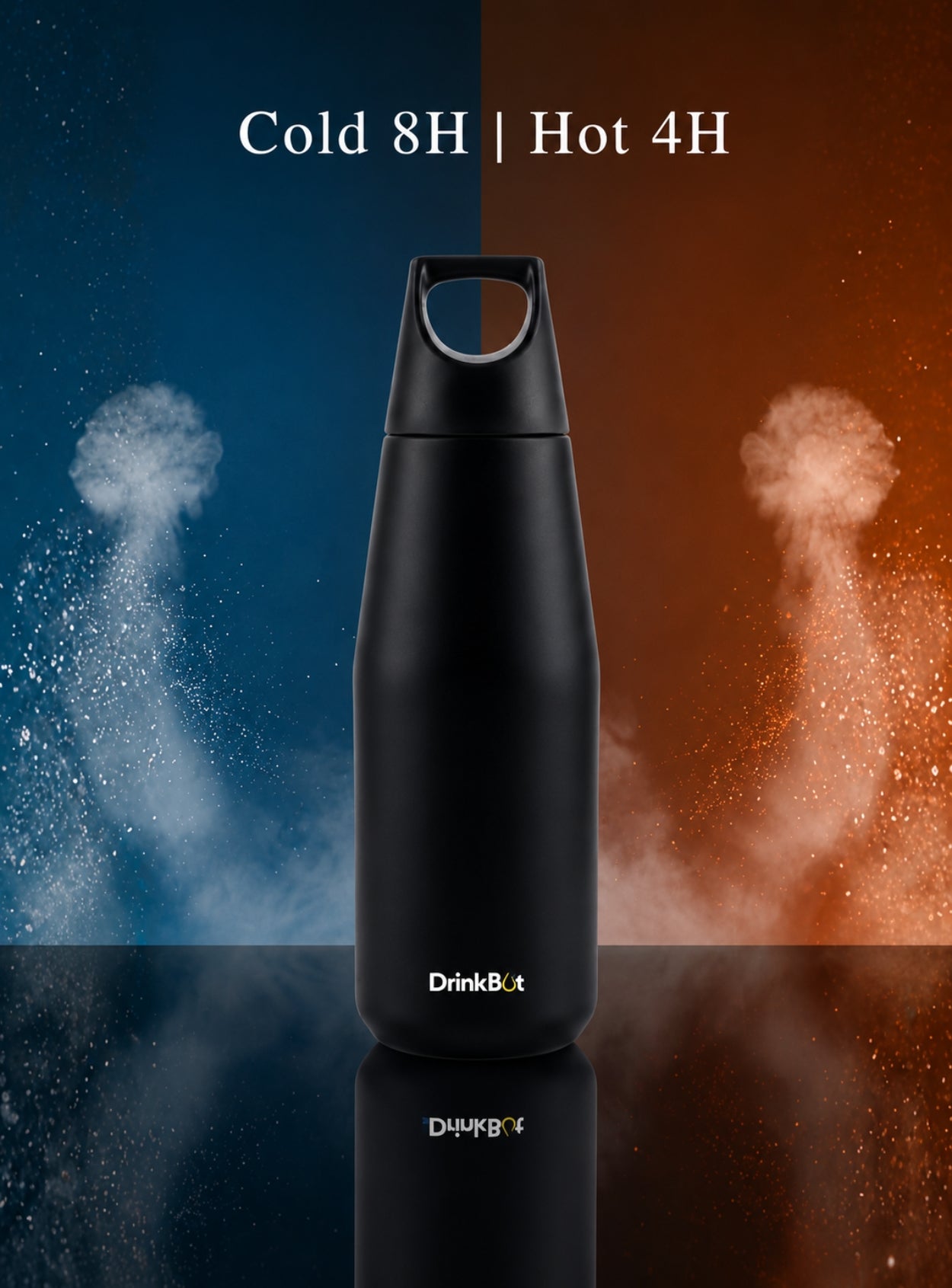 DrinkBot Myst Insulated Steel Water Bottle — 1080ml & 580ml | 316 Grade Steel | Leakproof | Matte Finish