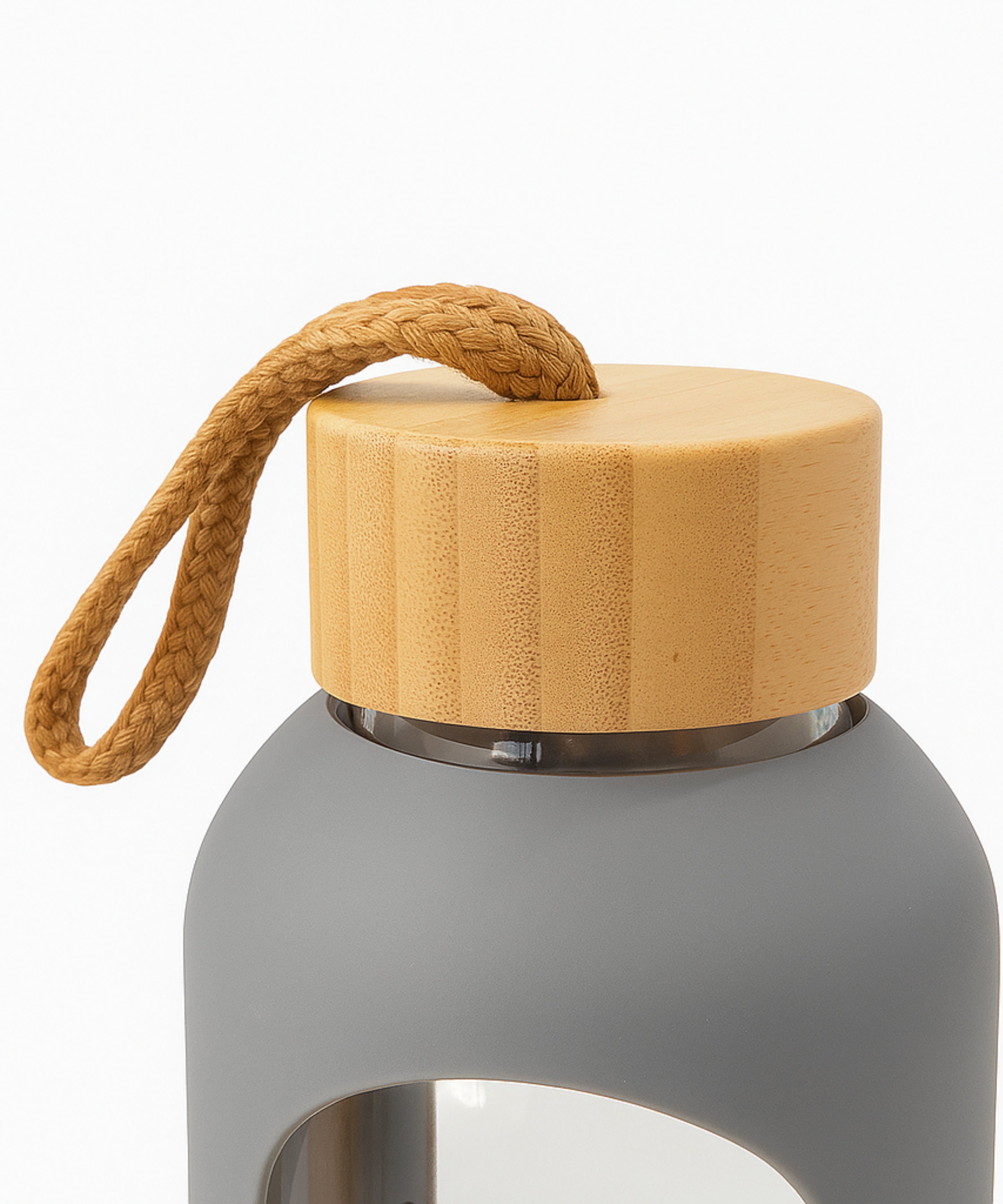 Drinkbot Flare – Borosilicate Glass Water Bottle with Time Marker & Motivational Quotes | Leak-Proof, BPA-Free, Reusable Bottle with Non-Slip Silicone Sleeve & Bamboo Lid