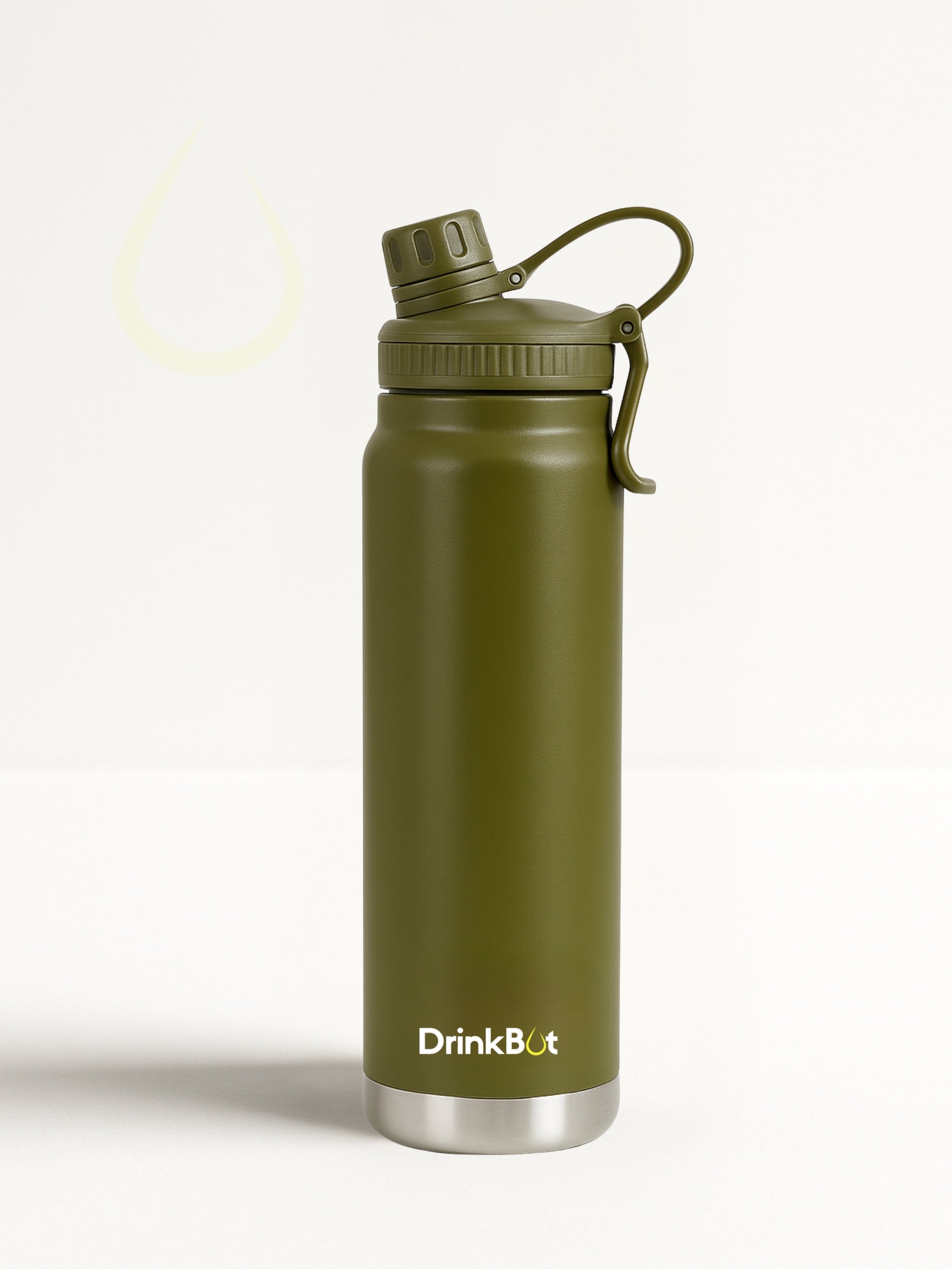 Drinkbot Comet | Stainless Steel Insulated Water Bottle – 750ml | Hot & Cold Thermos with Flip Cap & Straw | BPA-Free, Leak-Proof, Double-Wall Vacuum Flask for Office, Gym, and Travel