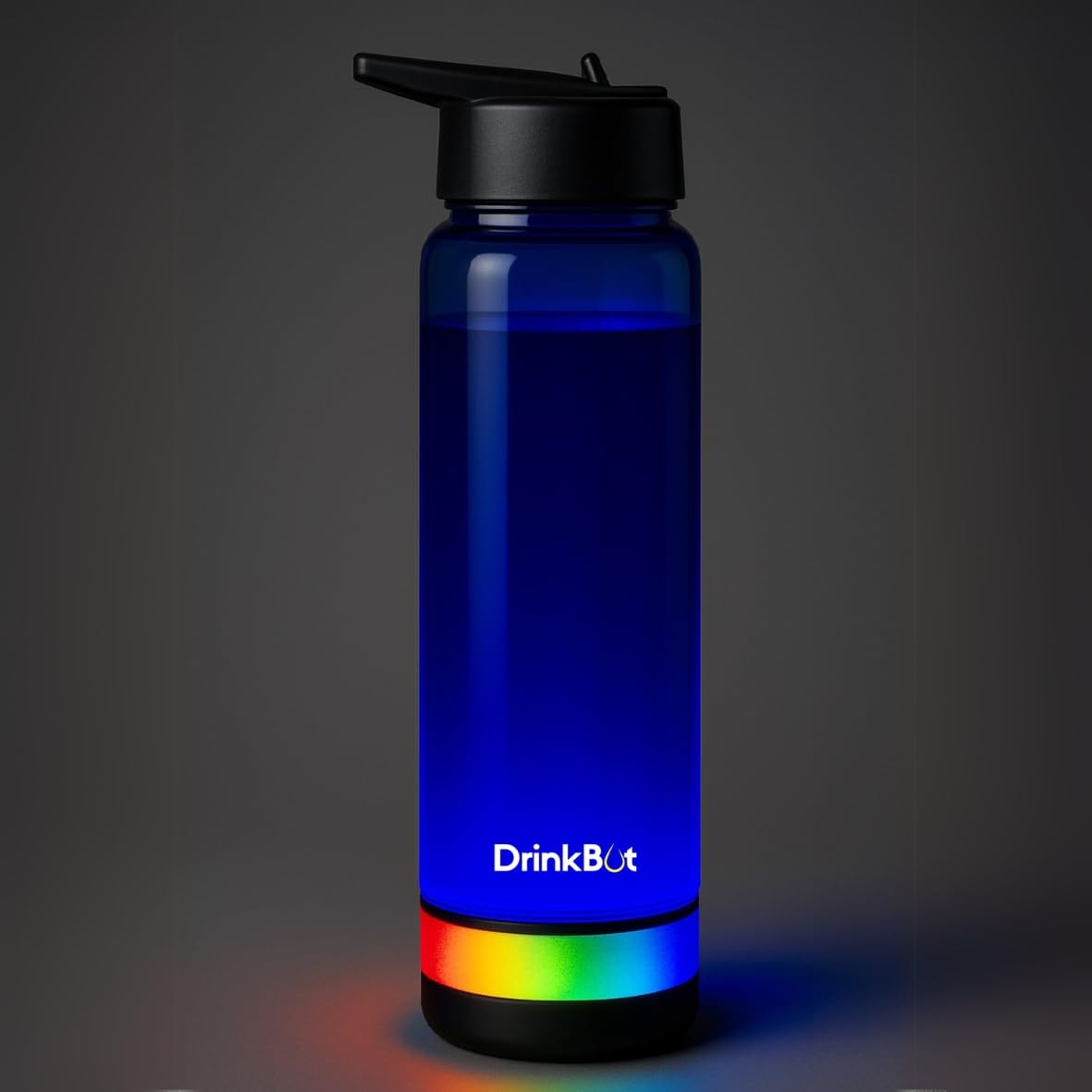 Drinkbot Smart Water Bottle 700/750 ml Water Bottle For Office| RGB Led Light Reminder To Drink|Durable,Leak Proof&Safe| Premium Bpa Free Material |Perfect For Gift,Travel,Gym,Yoga,Transparent