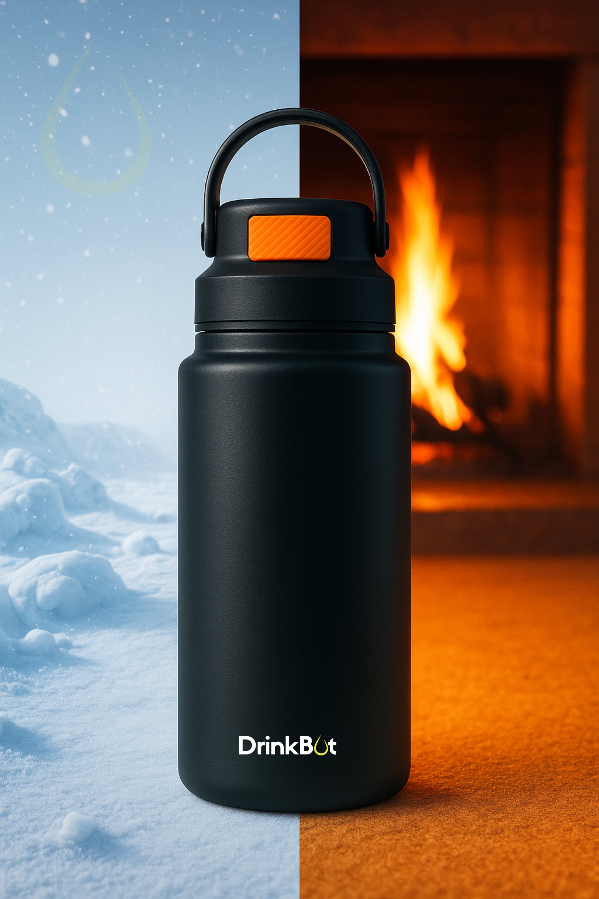 Drinkbot Luna | The Ultimate Recycled Stainless Steel Eco-Friendly & Reusable Water Bottle Ideal for School, Outdoor, Gym, Home, and Office Use - Leak Proof and BPA-Free, PVC Free - 800ml
