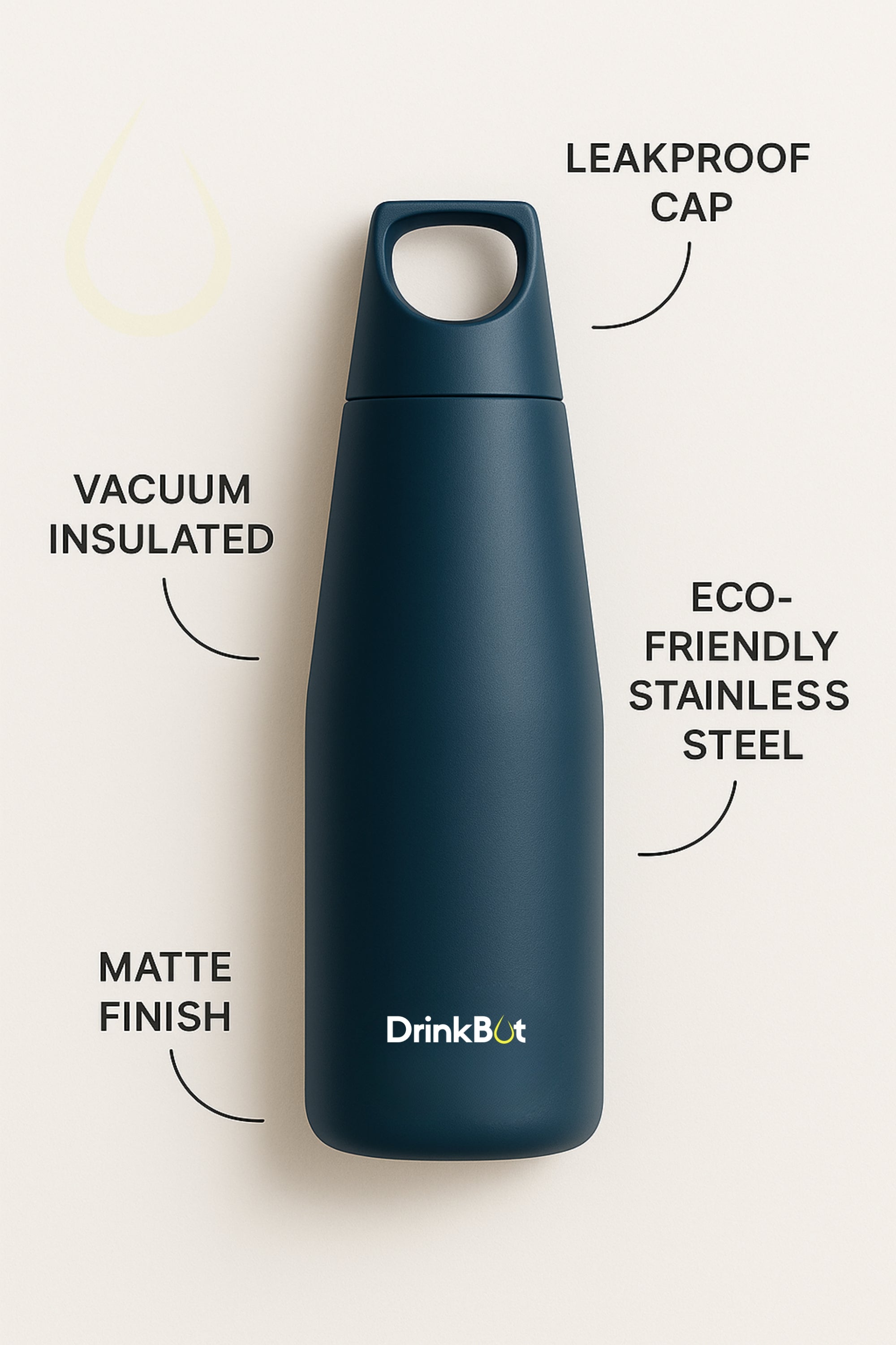 Drinkbot™ Myst Flask – 1080ml | 580ml | 316 Grade Stainless Insulated Steel | Hot & Cold, Leakproof, Lightweight & Tough