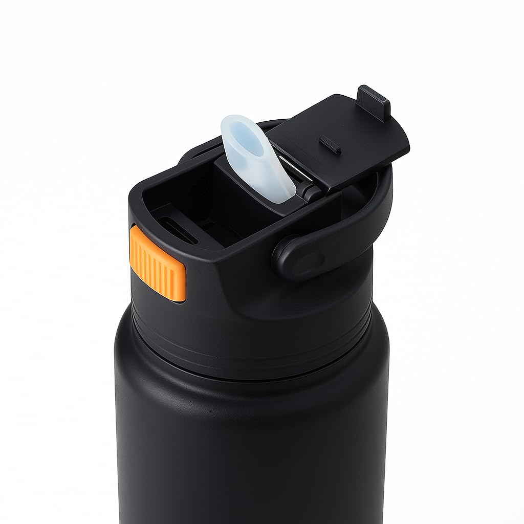 Drinkbot Luna | The Ultimate Recycled Stainless Steel Eco-Friendly & Reusable Water Bottle Ideal for School, Outdoor, Gym, Home, and Office Use - Leak Proof and BPA-Free, PVC Free - 800ml
