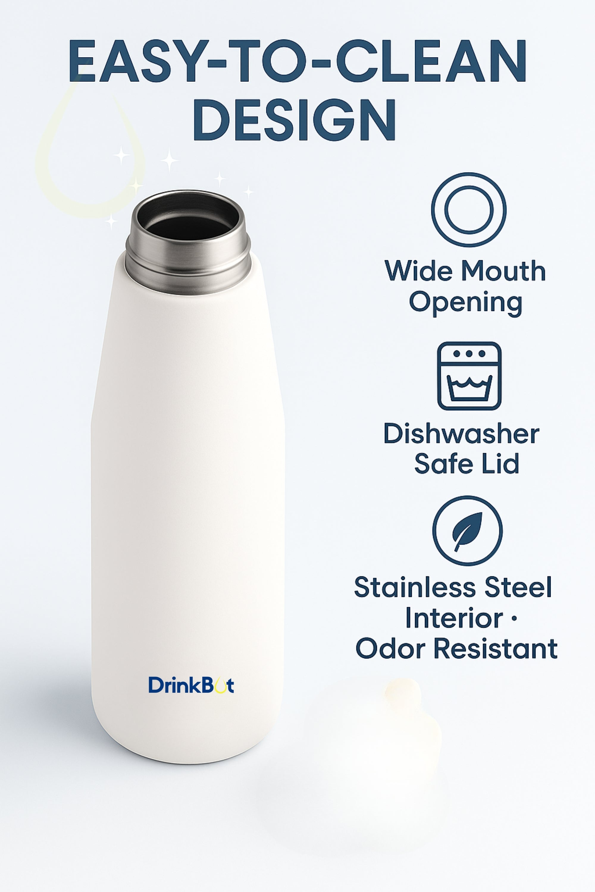 Drinkbot™ Myst Flask – 1080ml | 580ml | 316 Grade Stainless Insulated Steel | Hot & Cold, Leakproof, Lightweight & Tough