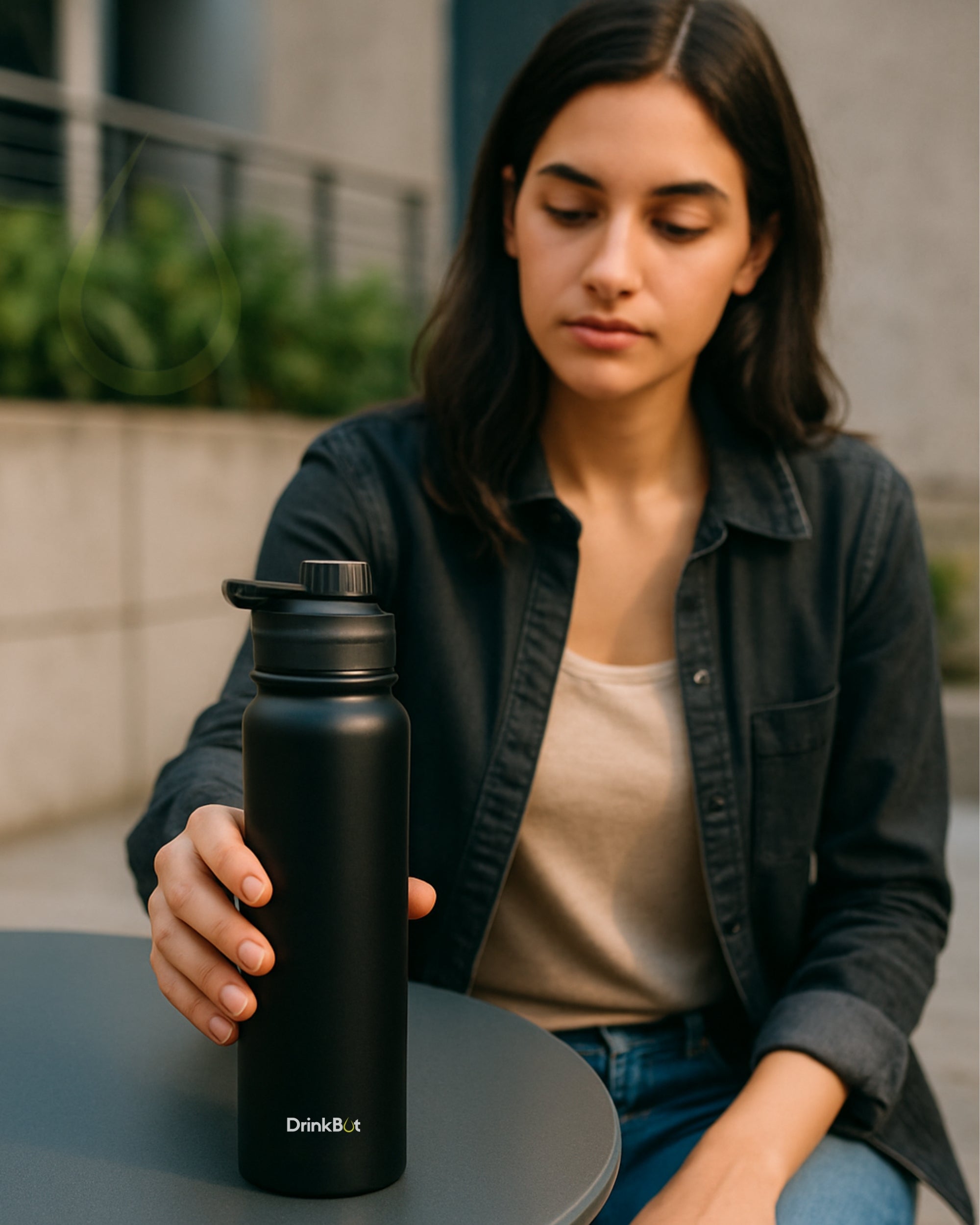 Drinkbot Mayo | 750 ml Stainless Steel Water Bottle | Wide Mouth | Lightweight Design | BPA-Free | Sweat-Proof