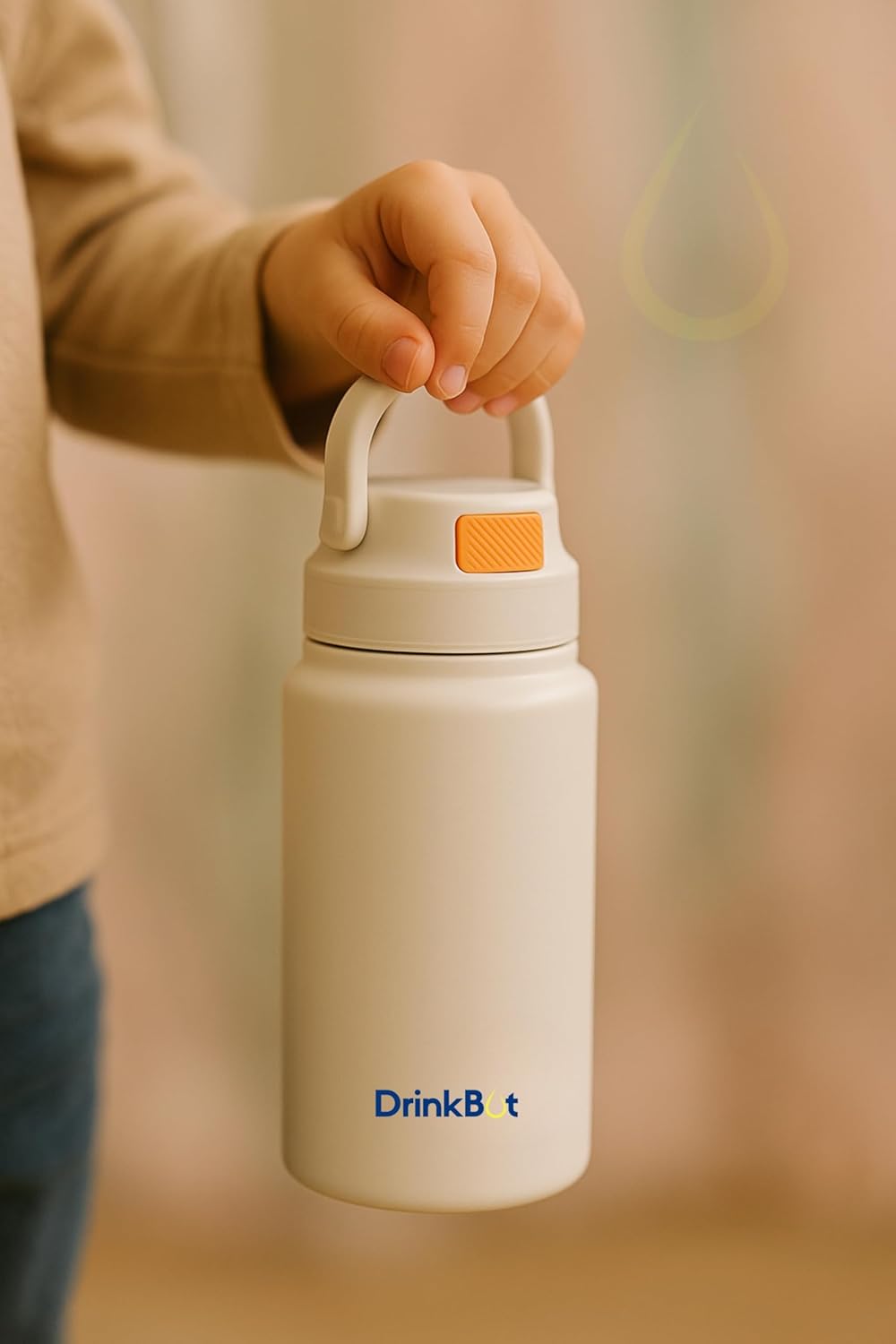 Drinkbot Luna | The Ultimate Recycled Stainless Steel Eco-Friendly & Reusable Water Bottle Ideal for School, Outdoor, Gym, Home, and Office Use - Leak Proof and BPA-Free, PVC Free - 800ml