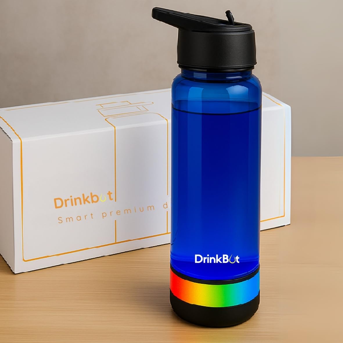 Drinkbot Smart Water Bottle 700/750 ml Water Bottle For Office| RGB Led Light Reminder To Drink|Durable,Leak Proof&Safe| Premium Bpa Free Material |Perfect For Gift,Travel,Gym,Yoga,Transparent