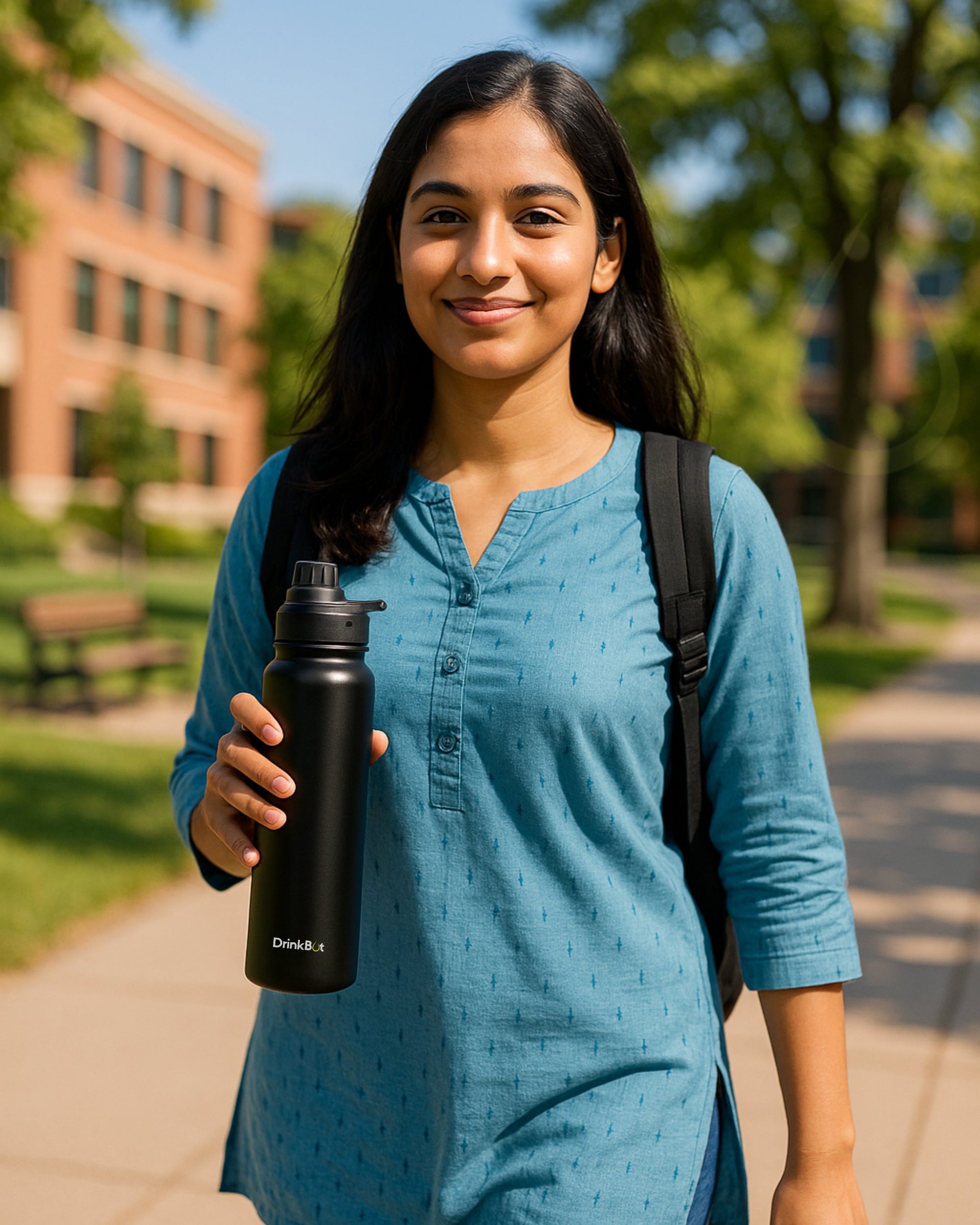Drinkbot Mayo | 750 ml Stainless Steel Water Bottle | Wide Mouth | Lightweight Design | BPA-Free | Sweat-Proof