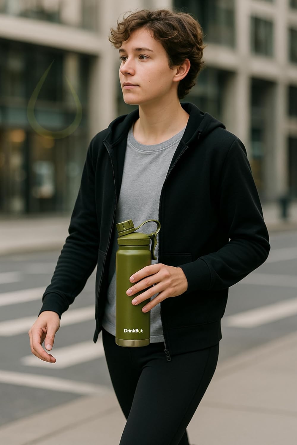 Drinkbot Comet | Stainless Steel Insulated Water Bottle – 750ml | Hot & Cold Thermos with Flip Cap & Straw | BPA-Free, Leak-Proof, Double-Wall Vacuum Flask for Office, Gym, and Travel