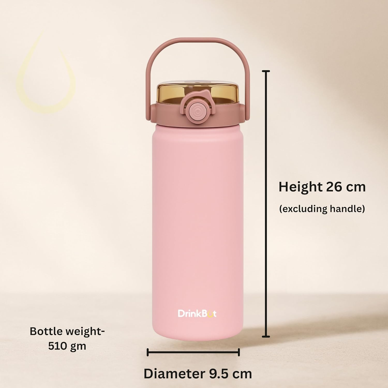 Drinkbot Nova | 1200 ml | 316 Grade Stainless Steel | Vacuum Insulated Water Bottle | Dual Access with Both Sip & Pour Lid | Thermos Hot & Cold | Water Bottle for Office, School, Gym and and Outdoor