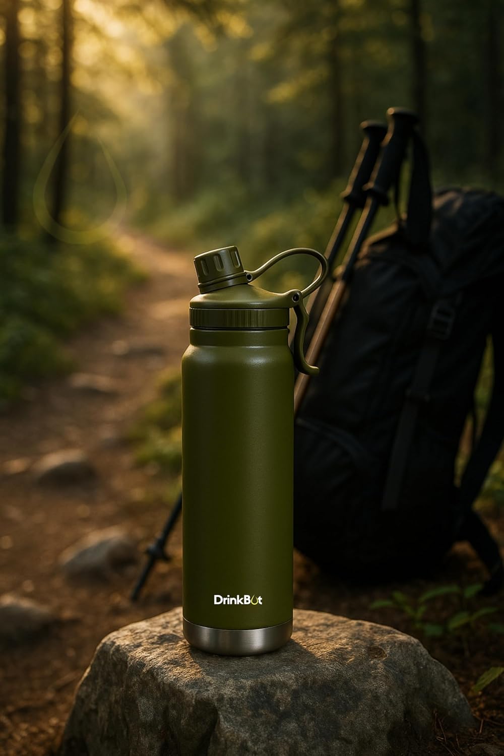 Drinkbot Comet | Stainless Steel Insulated Water Bottle – 750ml | Hot & Cold Thermos with Flip Cap & Straw | BPA-Free, Leak-Proof, Double-Wall Vacuum Flask for Office, Gym, and Travel