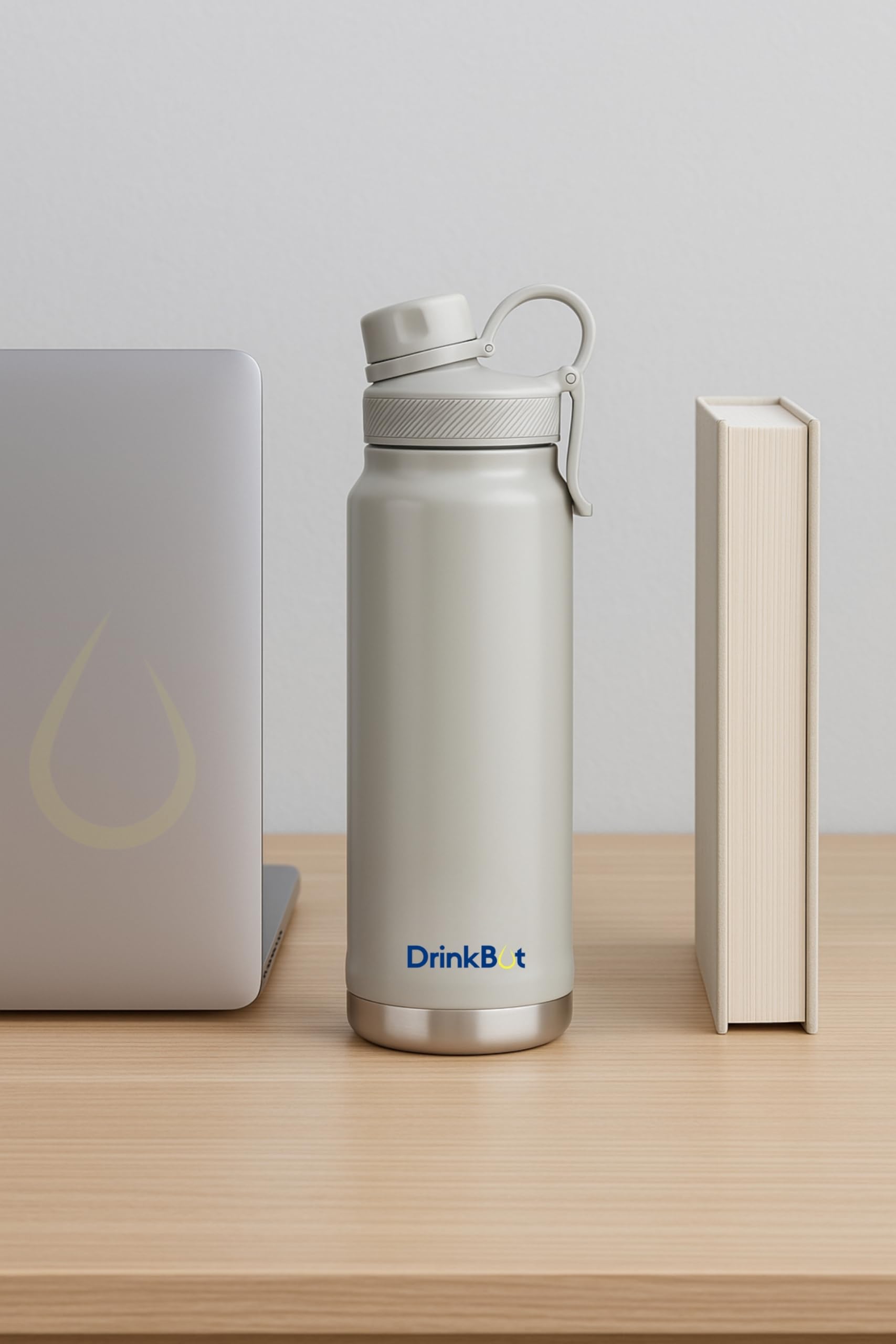 Drinkbot Comet | Stainless Steel Insulated Water Bottle – 750ml | Hot & Cold Thermos with Flip Cap & Straw | BPA-Free, Leak-Proof, Double-Wall Vacuum Flask for Office, Gym, and Travel