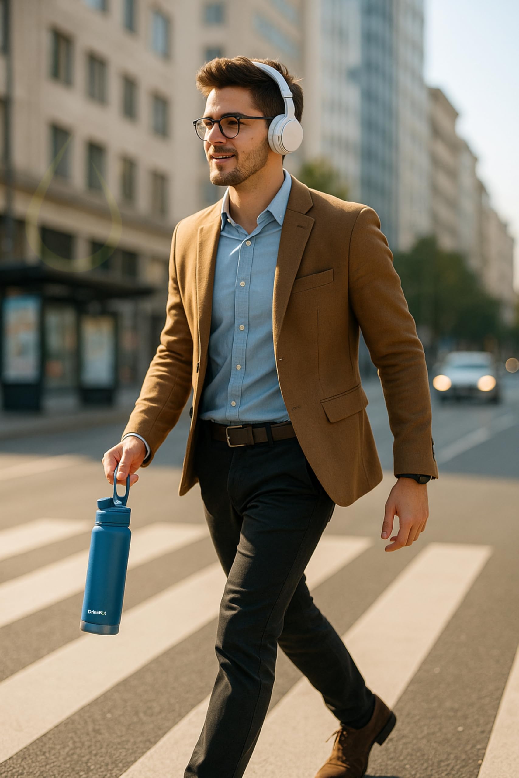 Drinkbot Comet | Stainless Steel Insulated Water Bottle – 750ml | Hot & Cold Thermos with Flip Cap & Straw | BPA-Free, Leak-Proof, Double-Wall Vacuum Flask for Office, Gym, and Travel
