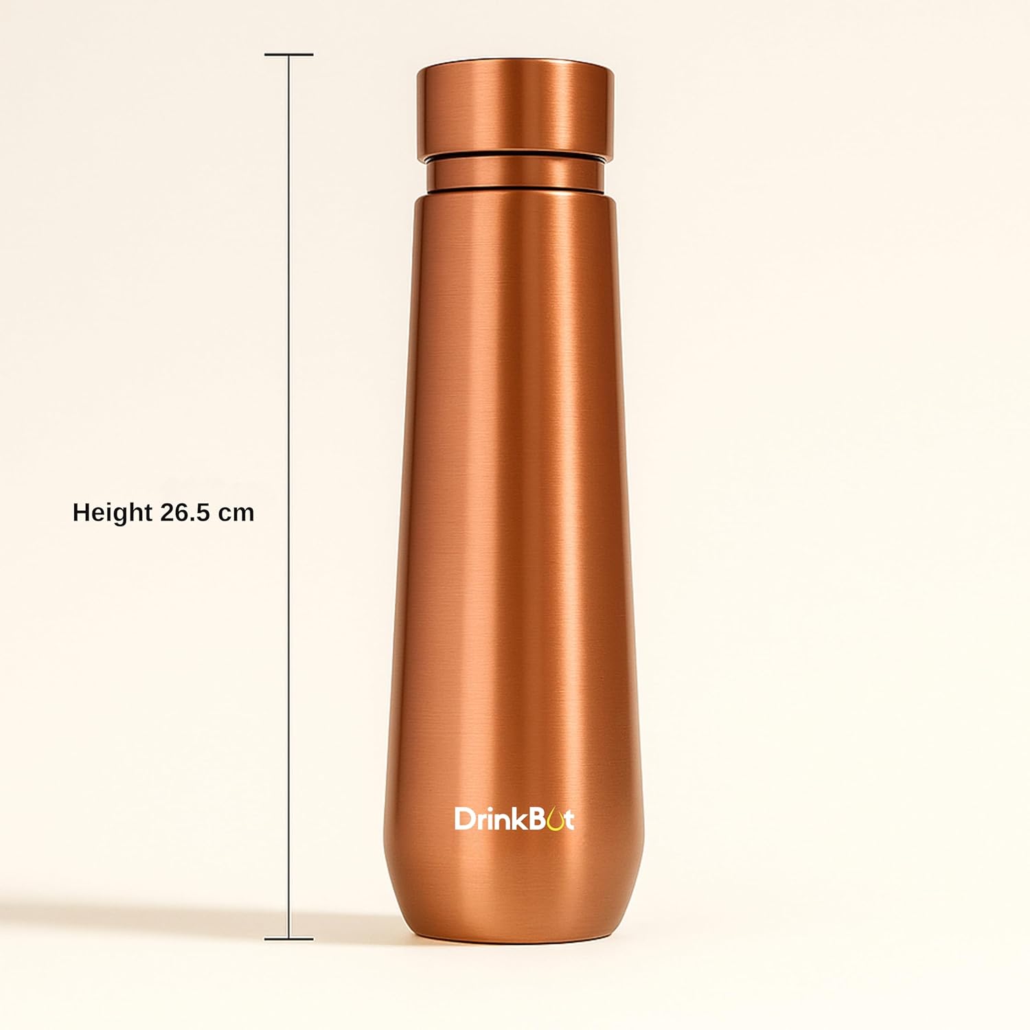 Drinkbot Aakar | 98% Pure Copper Water Bottle | 950ml Leakproof & Handcrafted for Ayurveda, Gifting & Everyday Use