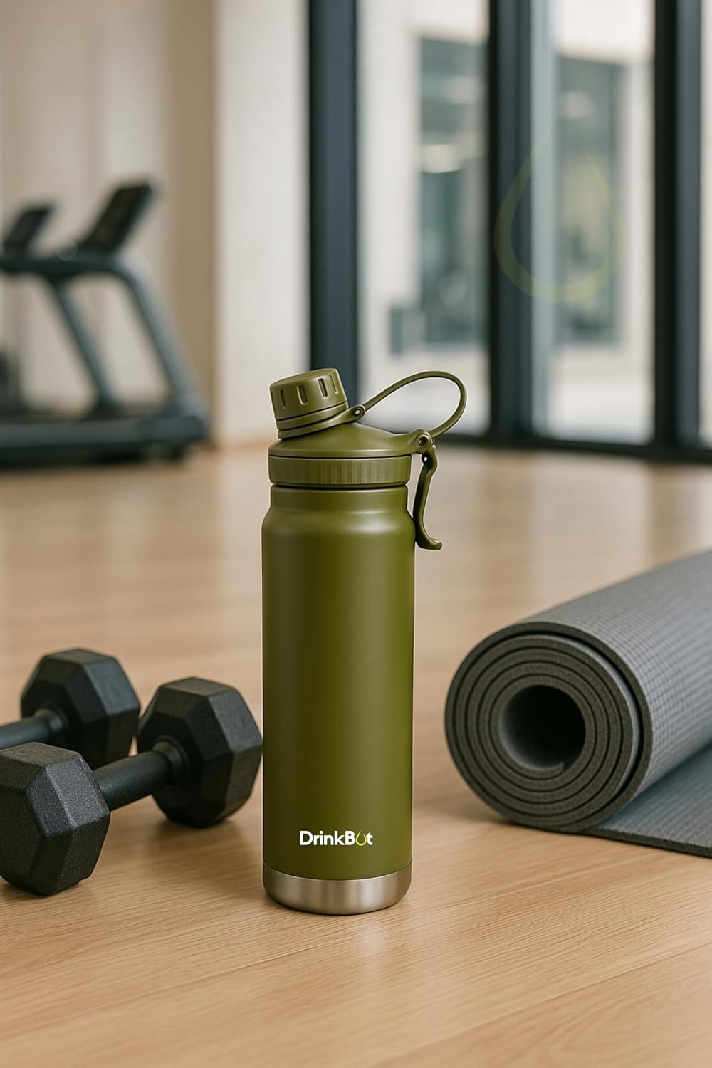 Drinkbot Comet | Stainless Steel Insulated Water Bottle – 750ml | Hot & Cold Thermos with Flip Cap & Straw | BPA-Free, Leak-Proof, Double-Wall Vacuum Flask for Office, Gym, and Travel