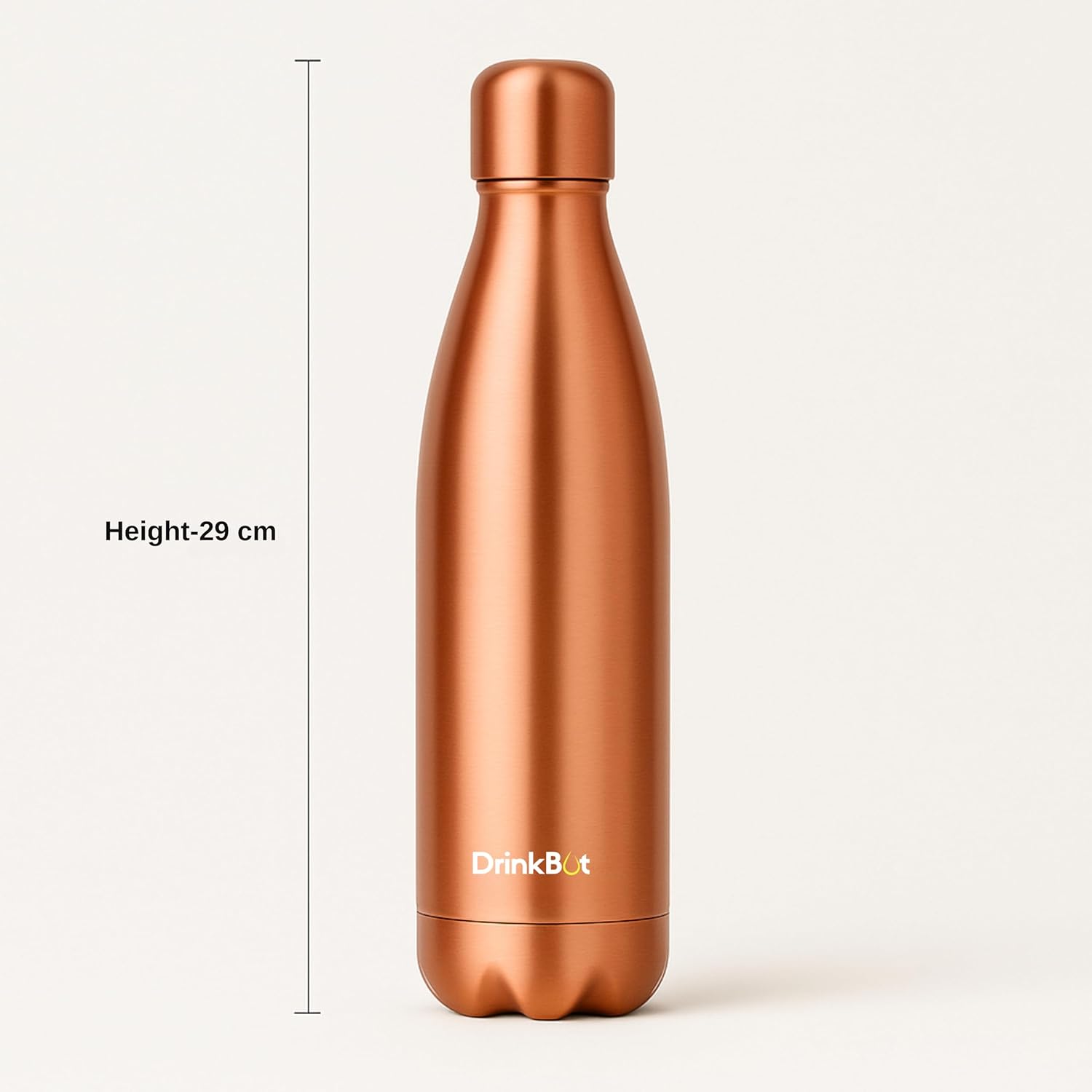 DrinkBot Amrit 1100ml Copper Water Bottle | 98% Pure Copper | Ayurvedic Benefits | Leak-Proof | Ideal for Home, Office & Gifting