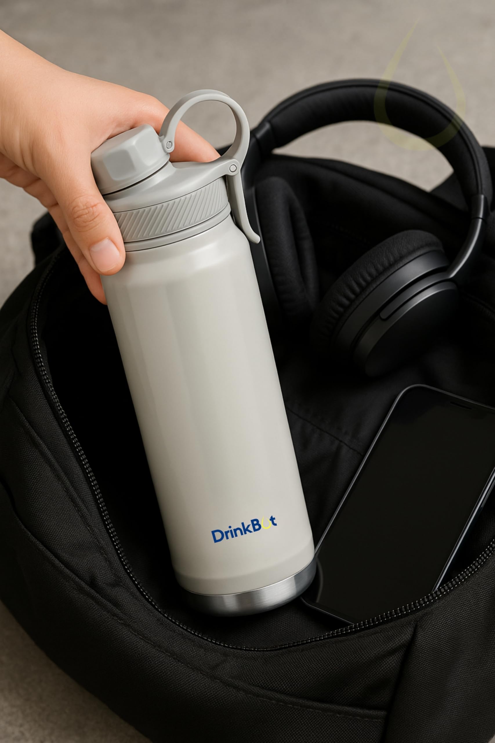 Drinkbot Comet | Stainless Steel Insulated Water Bottle – 750ml | Hot & Cold Thermos with Flip Cap & Straw | BPA-Free, Leak-Proof, Double-Wall Vacuum Flask for Office, Gym, and Travel
