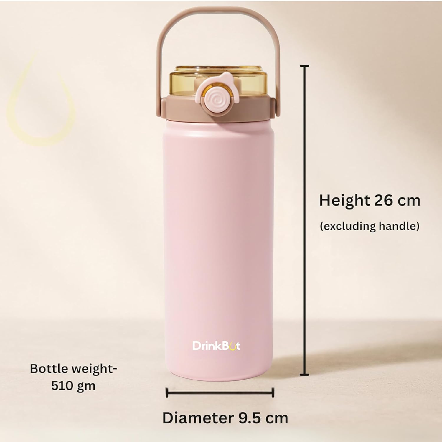 Drinkbot Nova | 1200 ml | 316 Grade Stainless Steel | Vacuum Insulated Water Bottle | Dual Access with Both Sip & Pour Lid | Thermos Hot & Cold | Water Bottle for Office, School, Gym and and Outdoor