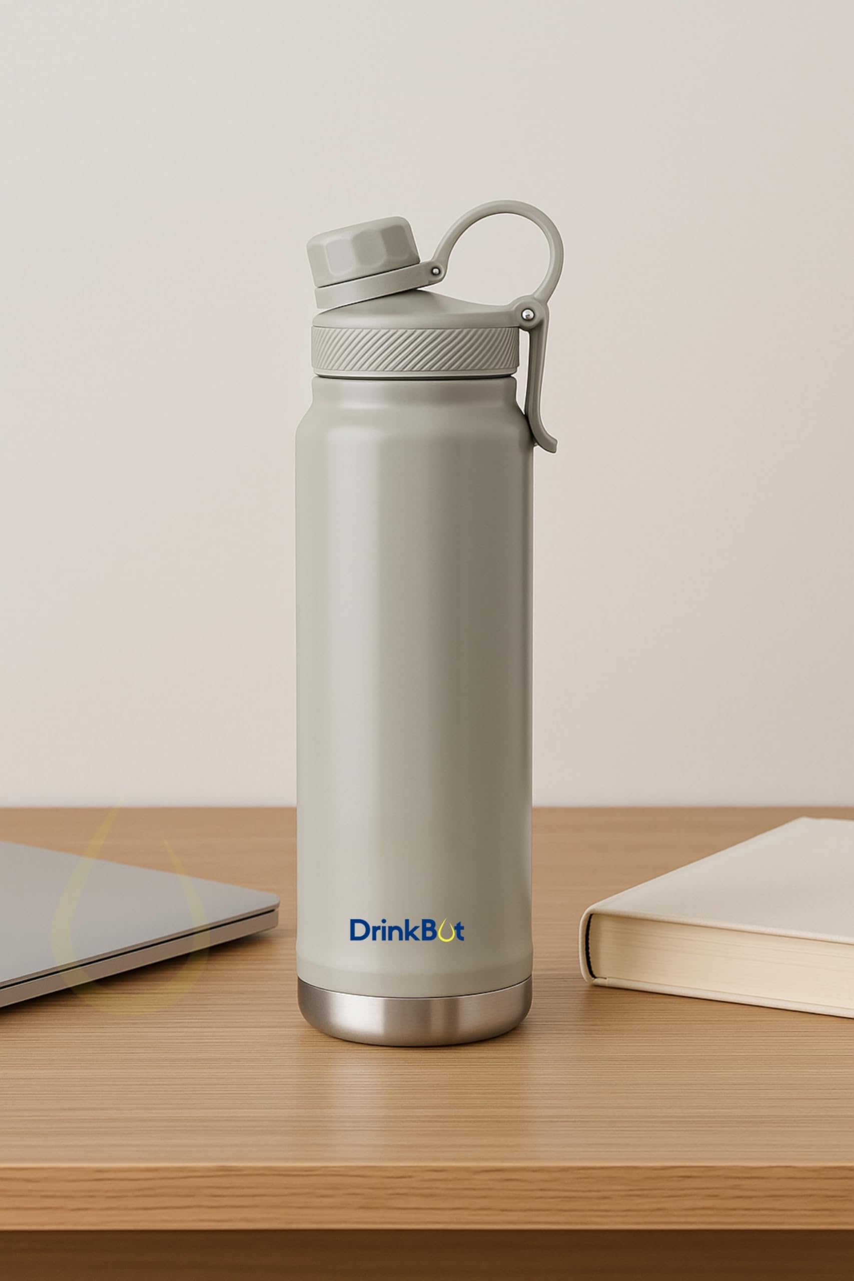 Drinkbot Comet | Stainless Steel Insulated Water Bottle – 750ml | Hot & Cold Thermos with Flip Cap & Straw | BPA-Free, Leak-Proof, Double-Wall Vacuum Flask for Office, Gym, and Travel