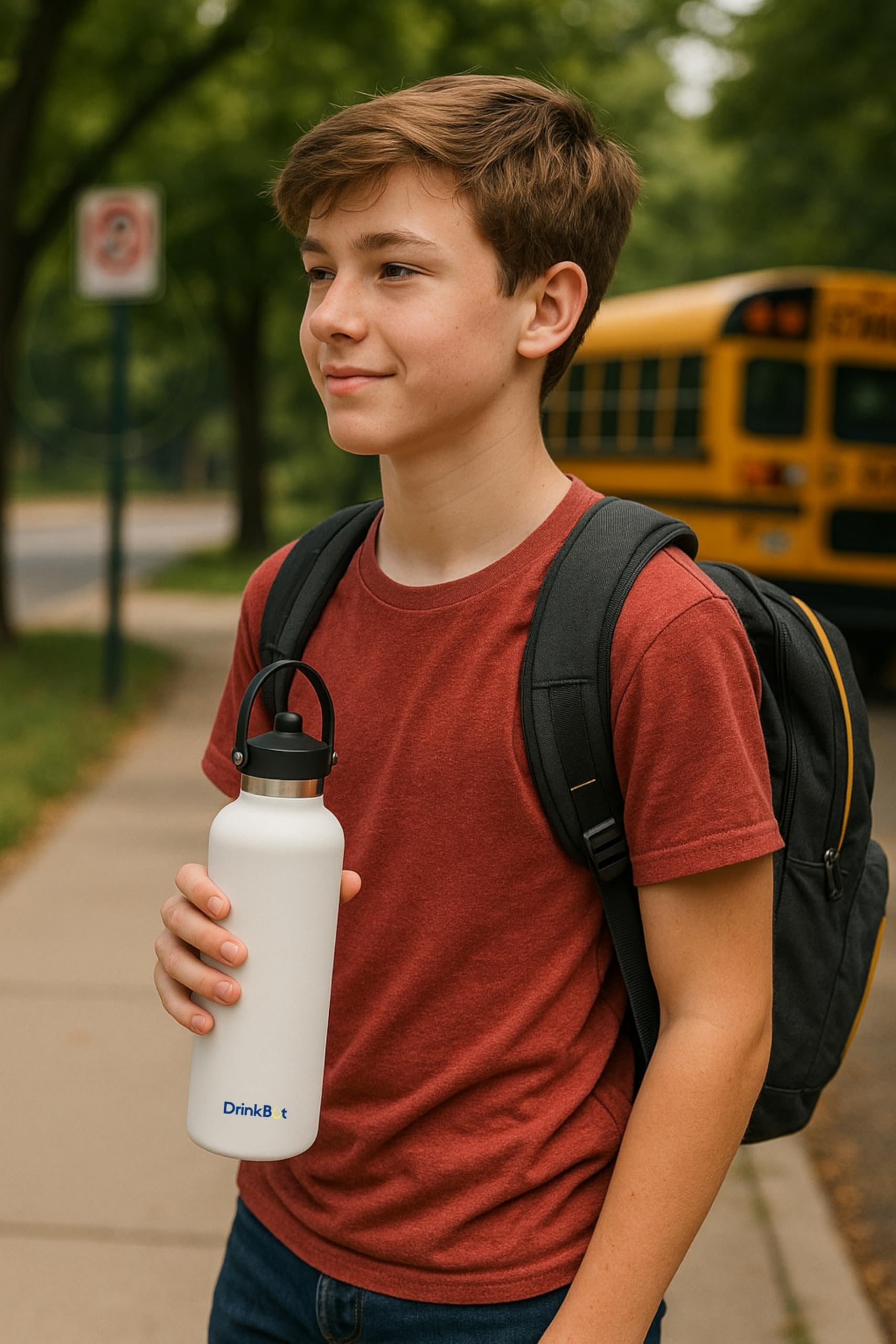 DrinkBot Breeze Kids  Sipper Bottle | 24hr Hot & Cold | 304 Steel, Double Wall | BPA-Free, Leak & Rust-Proof | Ideal for School, Sports & Travel
