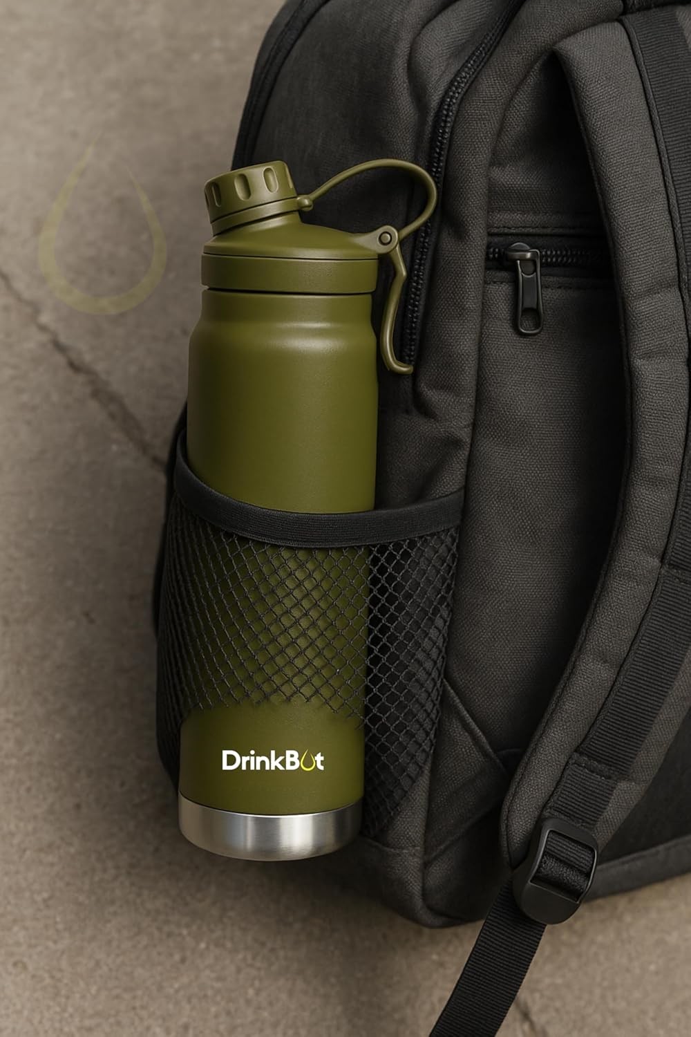 Drinkbot Comet | Stainless Steel Insulated Water Bottle – 750ml | Hot & Cold Thermos with Flip Cap & Straw | BPA-Free, Leak-Proof, Double-Wall Vacuum Flask for Office, Gym, and Travel