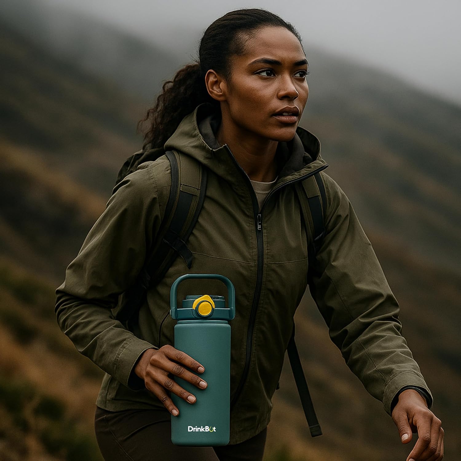 Drinkbot Nova | 1200 ml | 316 Grade Stainless Steel | Vacuum Insulated Water Bottle | Dual Access with Both Sip & Pour Lid | Thermos Hot & Cold | Water Bottle for Office, School, Gym and and Outdoor