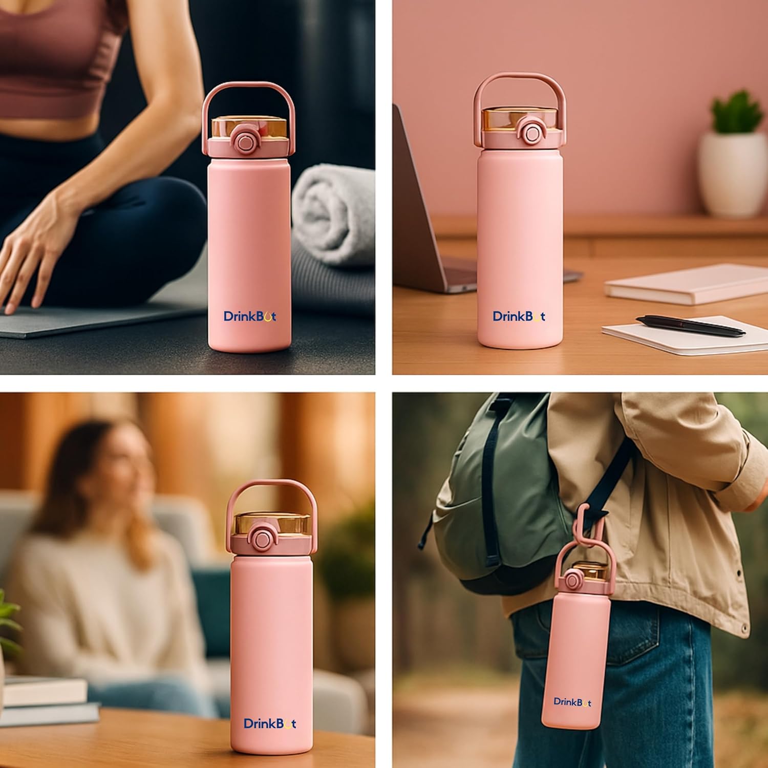 Drinkbot Nova | 1200 ml | 316 Grade Stainless Steel | Vacuum Insulated Water Bottle | Dual Access with Both Sip & Pour Lid | Thermos Hot & Cold | Water Bottle for Office, School, Gym and and Outdoor