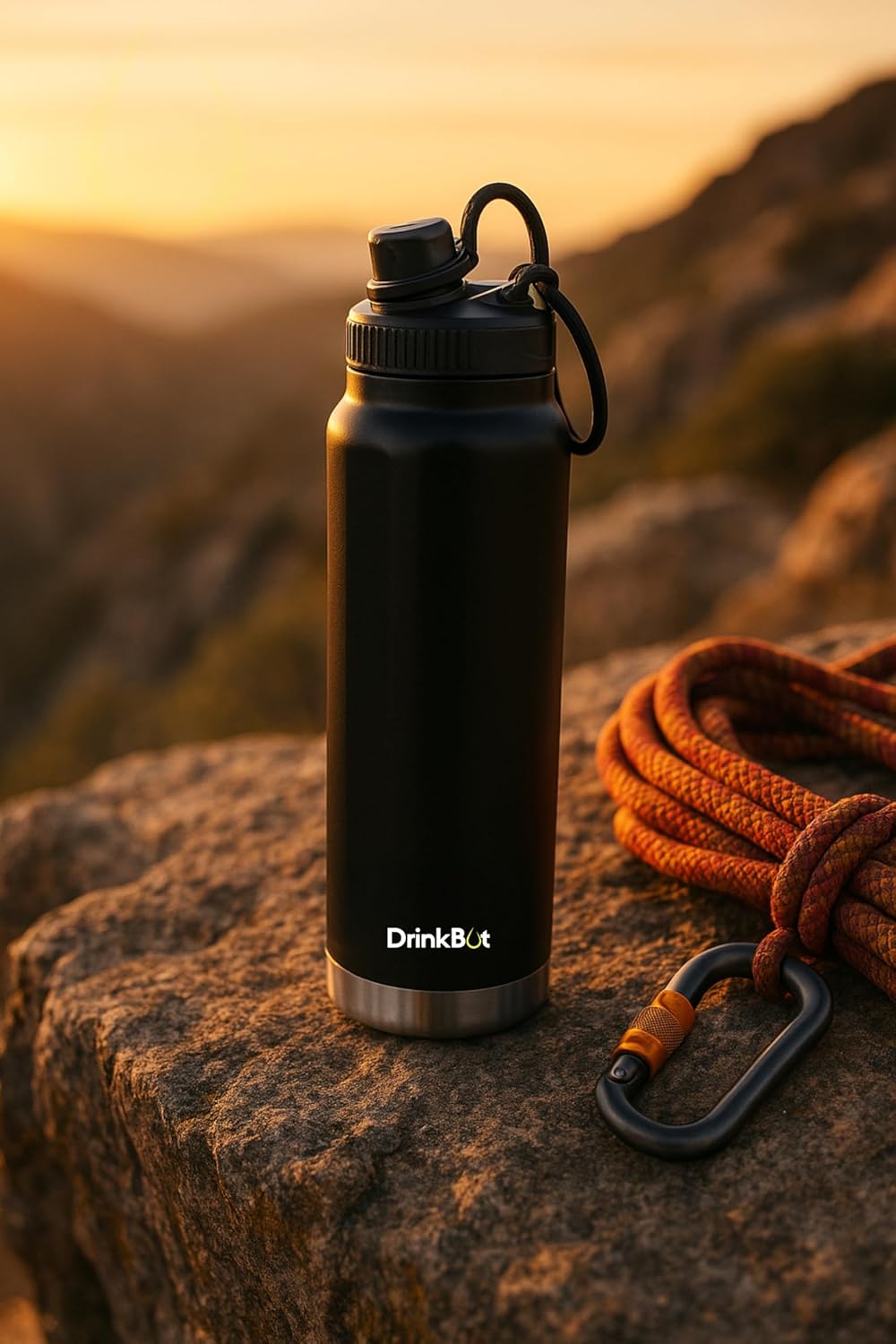 Drinkbot Comet | Stainless Steel Insulated Water Bottle – 750ml | Hot & Cold Thermos with Flip Cap & Straw | BPA-Free, Leak-Proof, Double-Wall Vacuum Flask for Office, Gym, and Travel