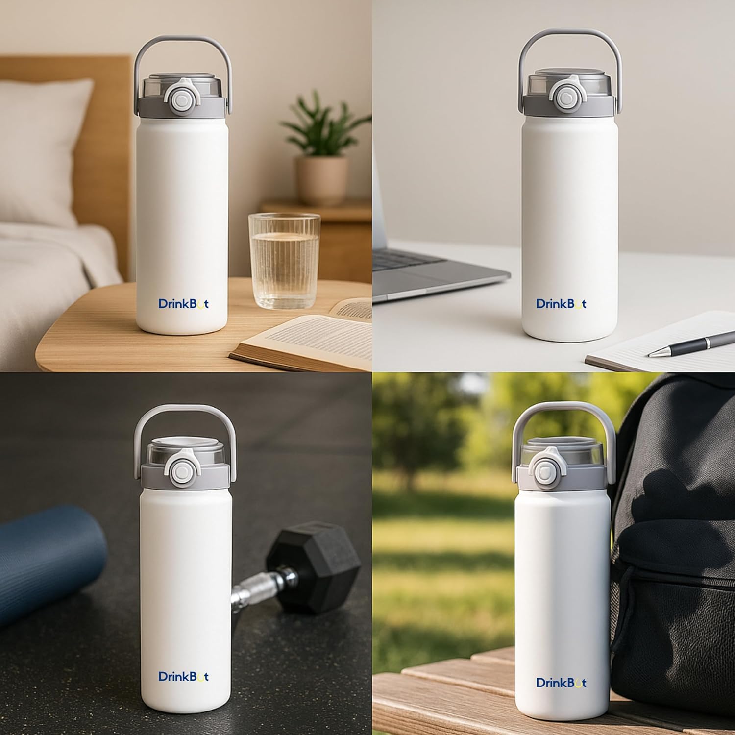Drinkbot Nova | 1200 ml | 316 Grade Stainless Steel | Vacuum Insulated Water Bottle | Dual Access with Both Sip & Pour Lid | Thermos Hot & Cold | Water Bottle for Office, School, Gym and and Outdoor