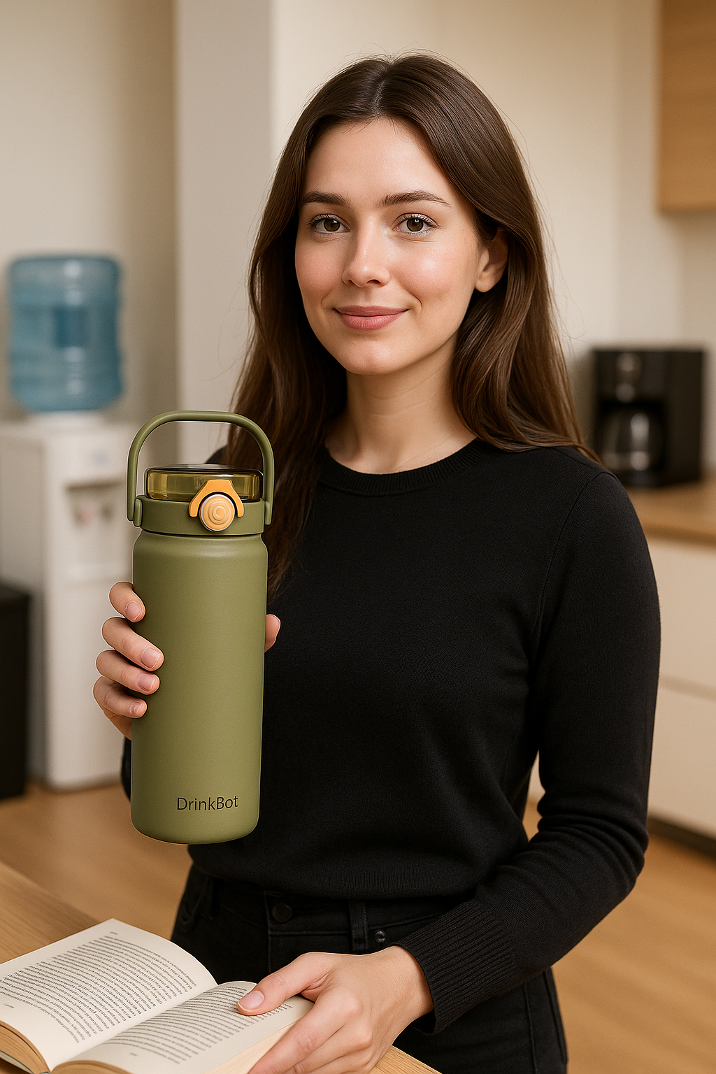 Drinkbot Nova | 1200 ml | 316 Grade Stainless Steel | Vacuum Insulated Water Bottle | Dual Access with Both Sip & Pour Lid | Thermos Hot & Cold | Water Bottle for Office, School, Gym and and Outdoor