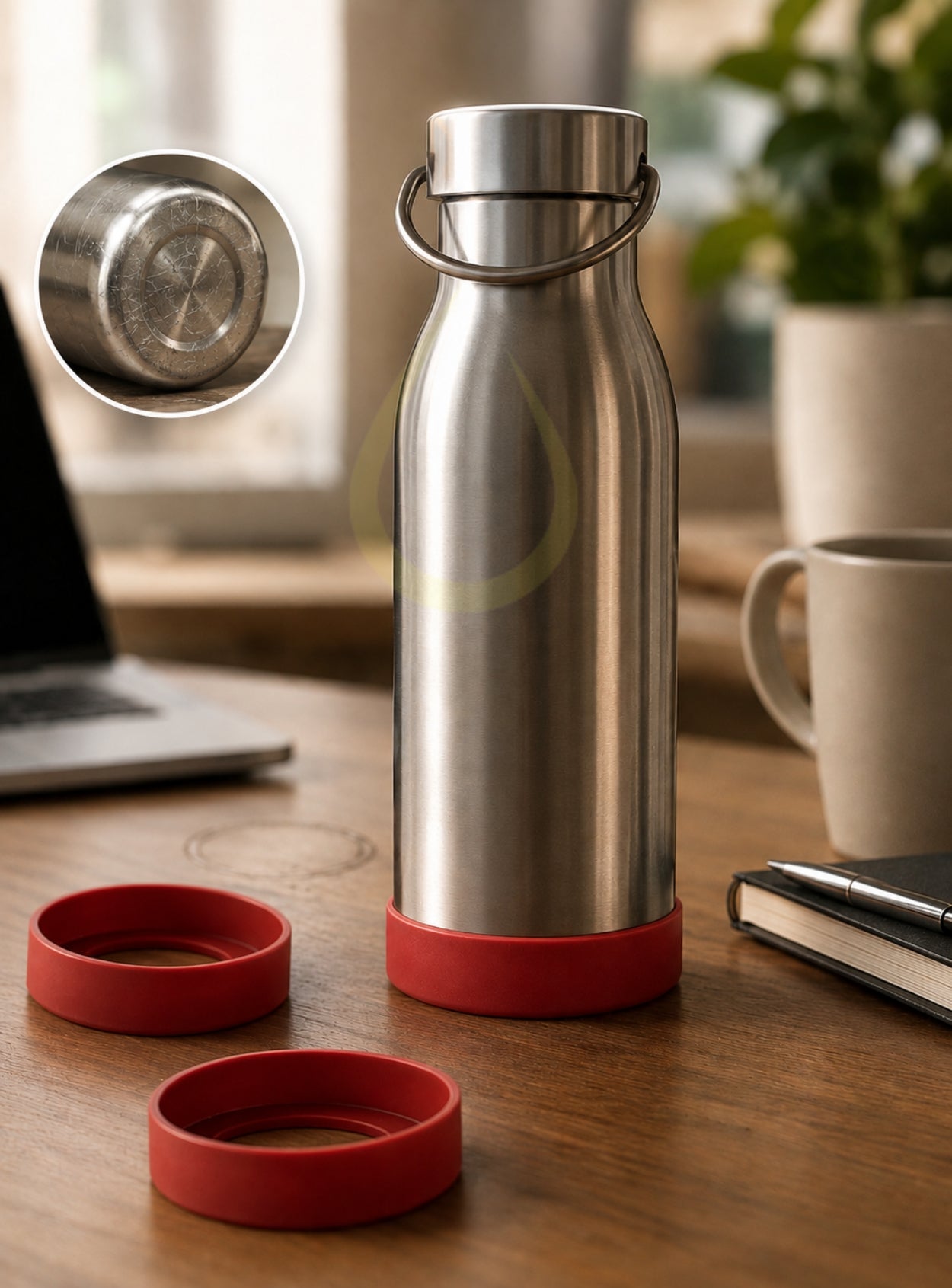 Silicone Bottle Bumper | Protective Bottom Sleeve | Fits Water Bottles 7cm–8cm Diameter